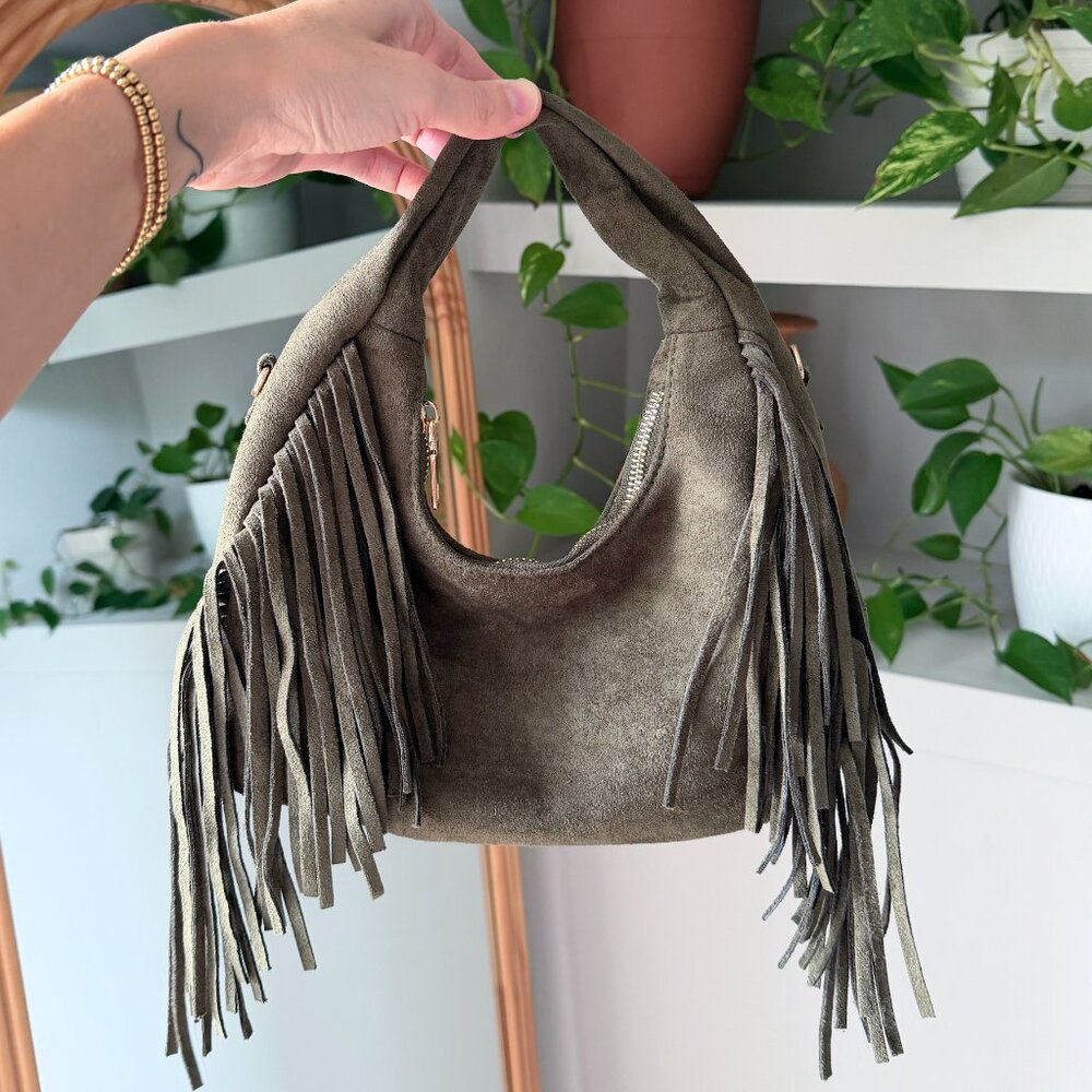Harlow Fringe Hobo Bag